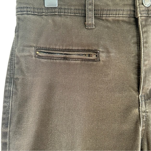 JONES NEW YORK Sport Size 8 Soho Olive Green Brushed Cotton Pants Ankle Zip - Picture 3 of 7